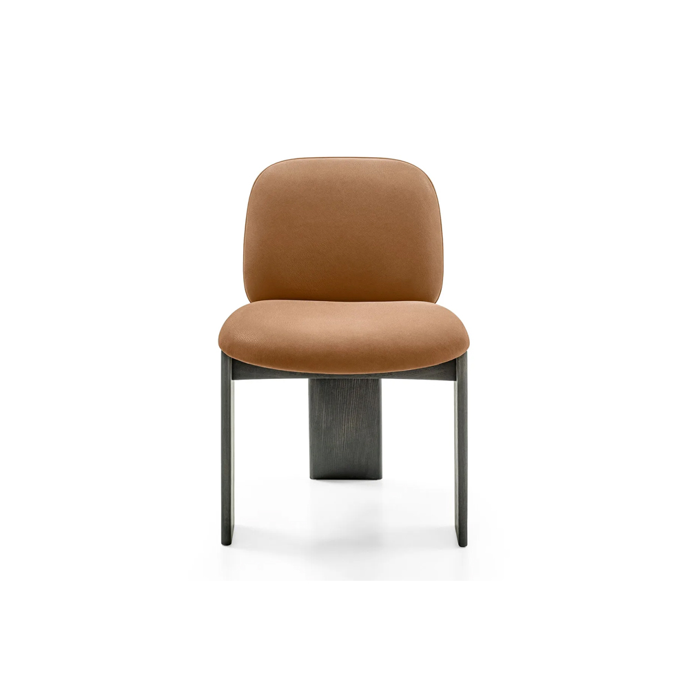 Upholstered leather chair